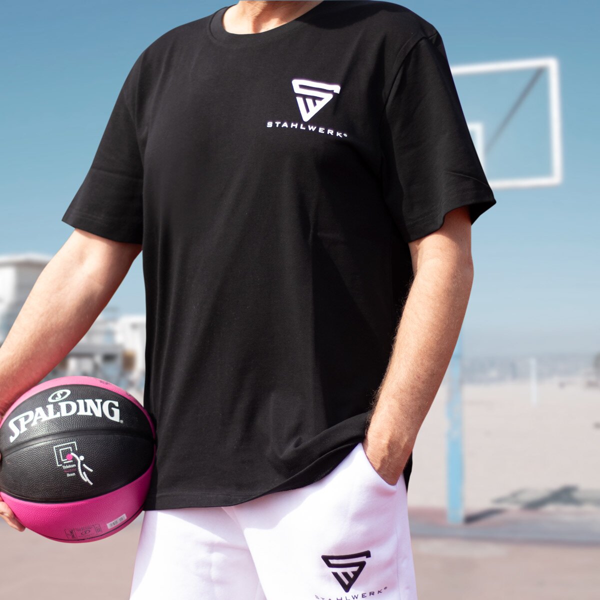 Camiseta STAHLWERK talla XXXL camisa de manga corta con logo estampado confeccionada en 100% algodón