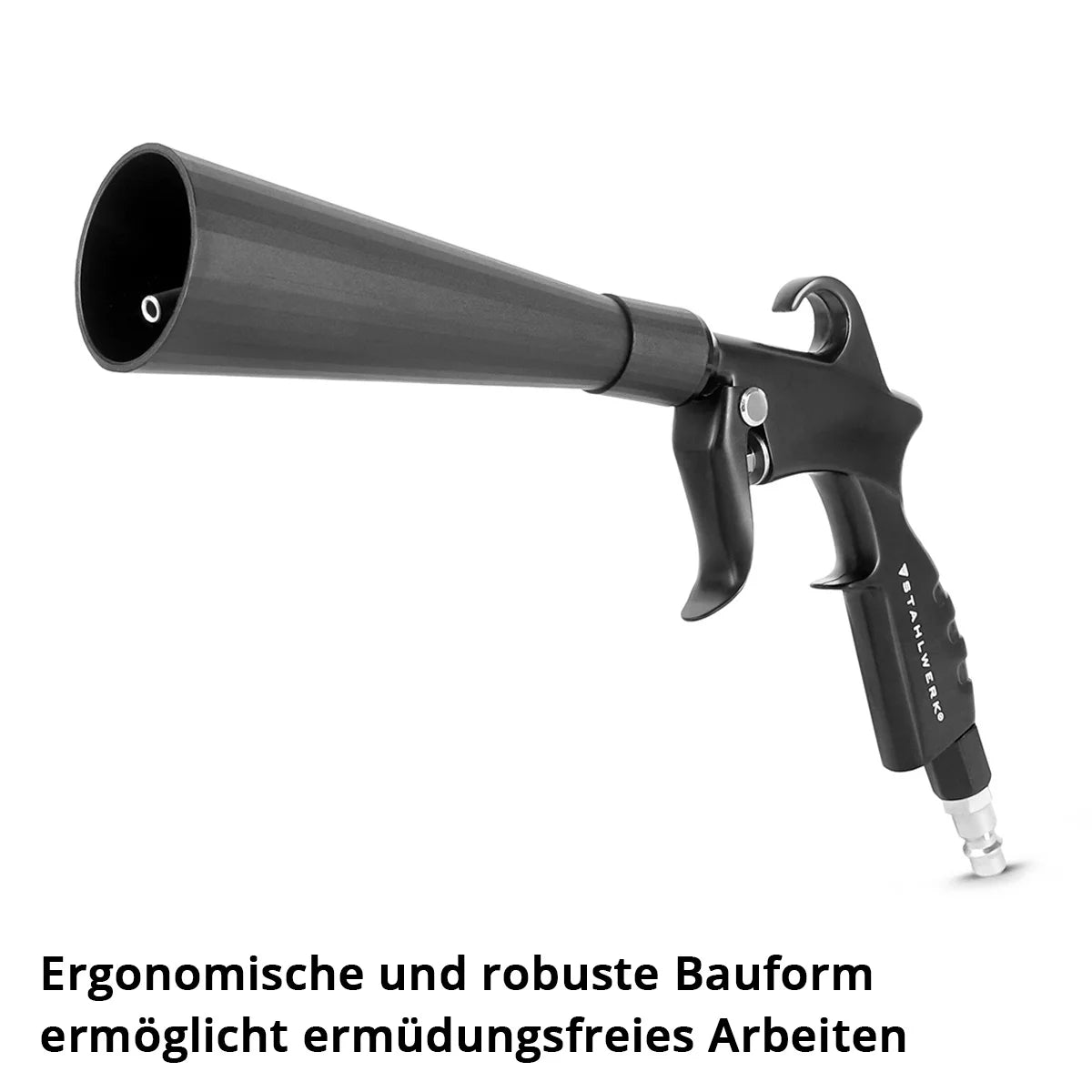 STAHLWERK Trockenreinigungspistole RP-25 ST | Kugelgelagerte Metall-Wirbeldüse | Druckluft-Reinigungspistole | Wirbel-Effekt | Starker Polsterreiniger | Kfz-Ausblaspistole zur Oberflächenreinigung