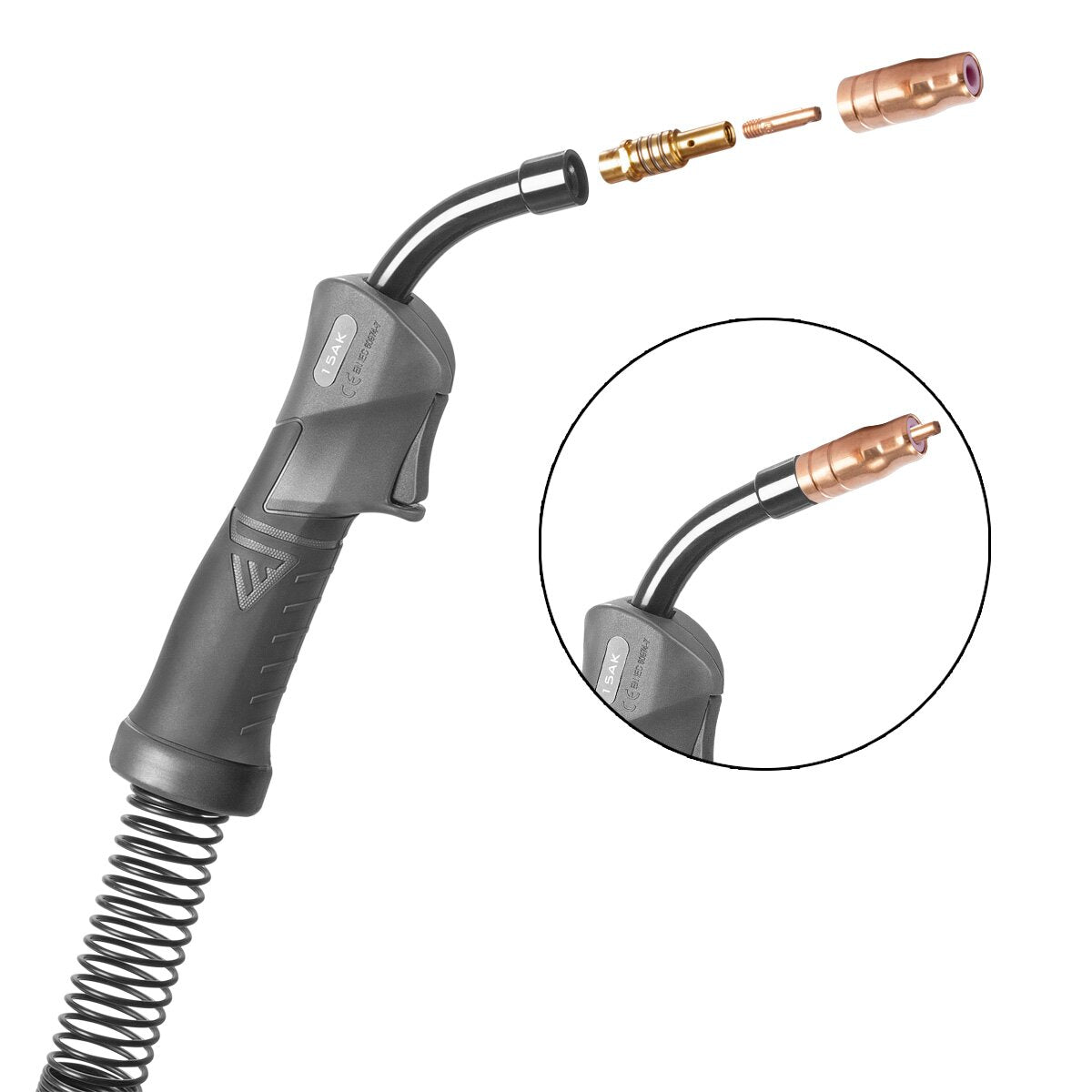Juego de piezas de desgaste STAHLWERK FLUX AK15/MB15 AK14/MB14 | Juego de accesorios de soldadura originales de 23 piezas con boquillas de hilo tubular | Portaboquillas y boquillas de contacto 0,9 mm