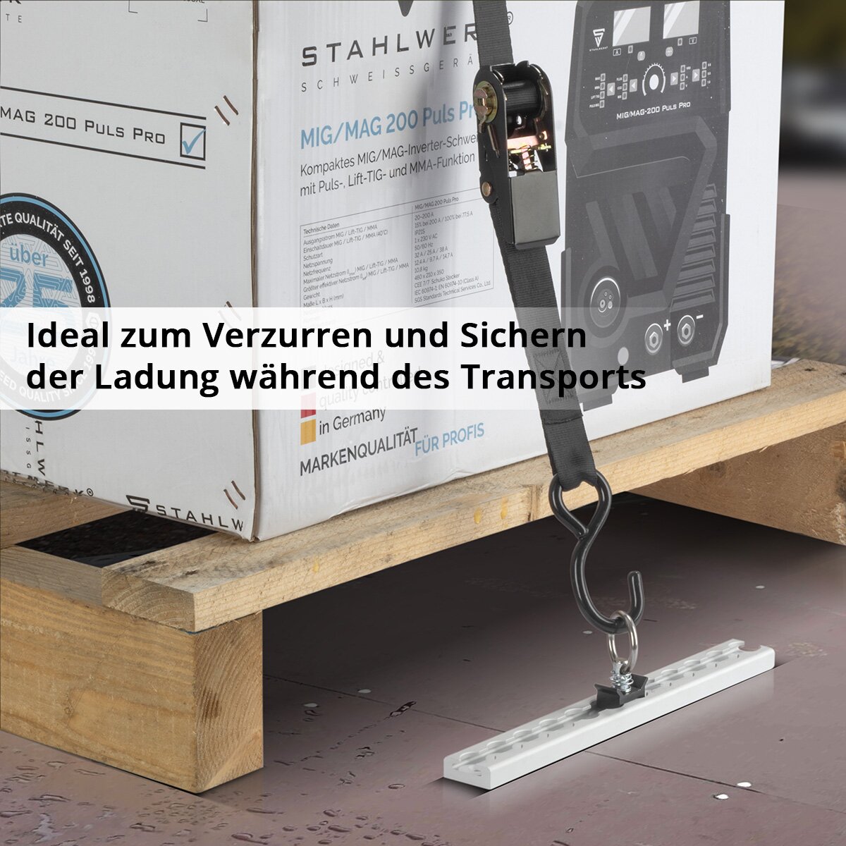 STAHLWERK Zurrschiene 100 cm Airlineschiene | Befestigungsschiene | Befestigungsleiste aus Aluminium mit integrierten Bohrlöchern zur Ladungssicherung beim Transport