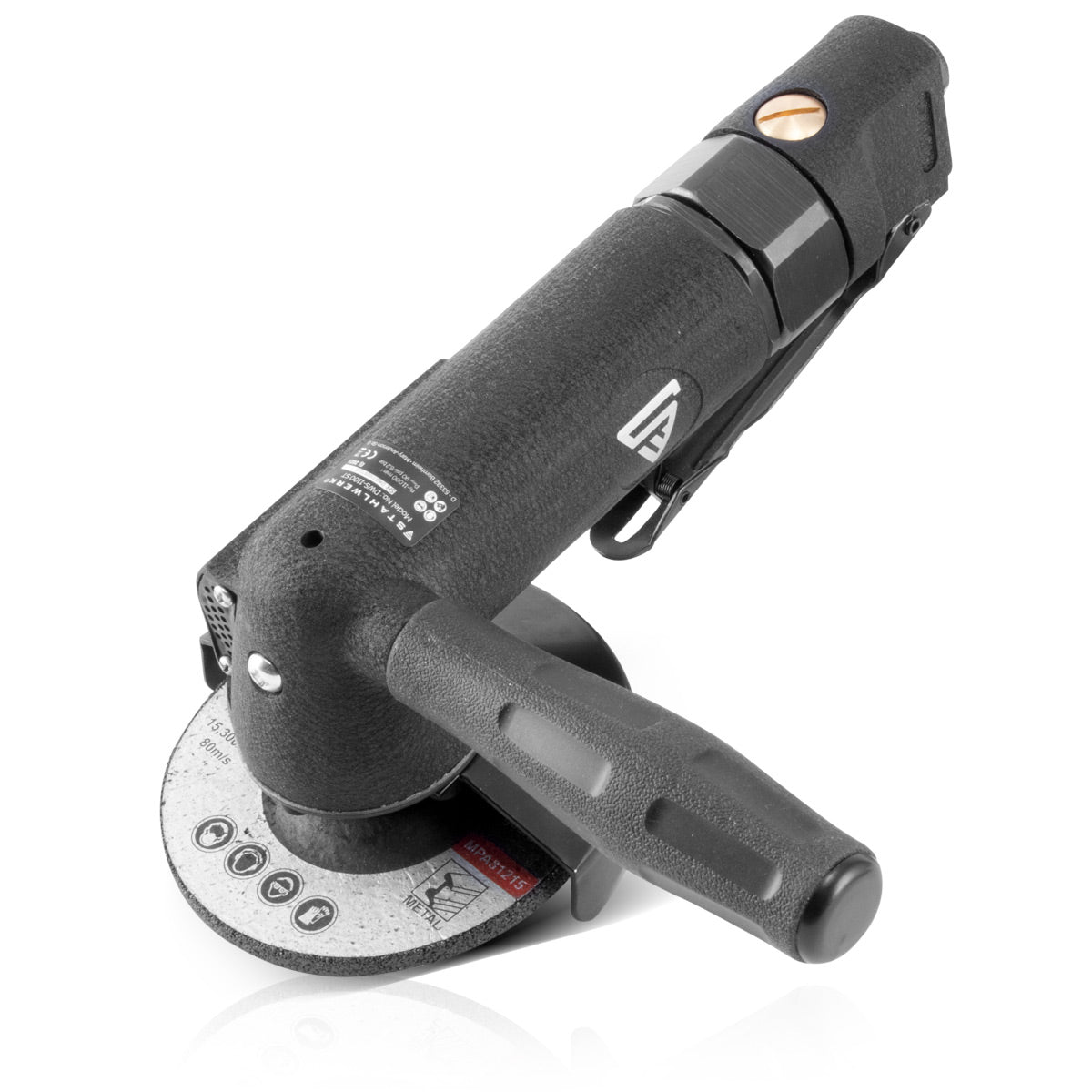 STAHLWERK DWS-1100 ST Professional compressed air angle grinder in industrial design for 100 mm cutting and grinding discs - can be used in the workshop and for automotive work