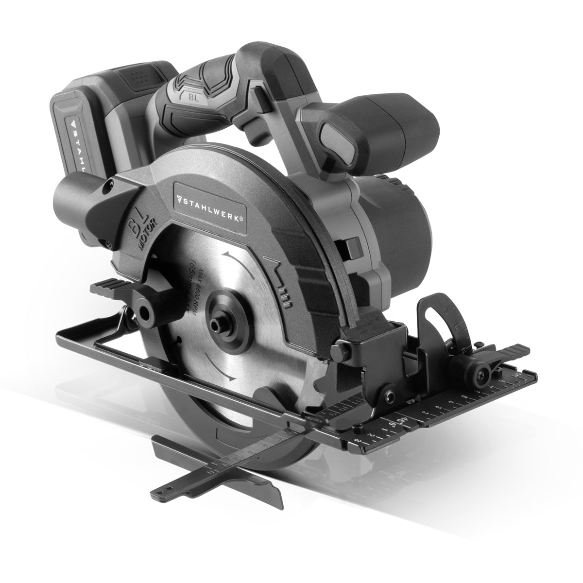 STAHLWERK AKS-20 ST cordless circular saw brushless technology with 900 watts and 4,500 rpm for cutting wood, PVC, MDF, plywood and other materials