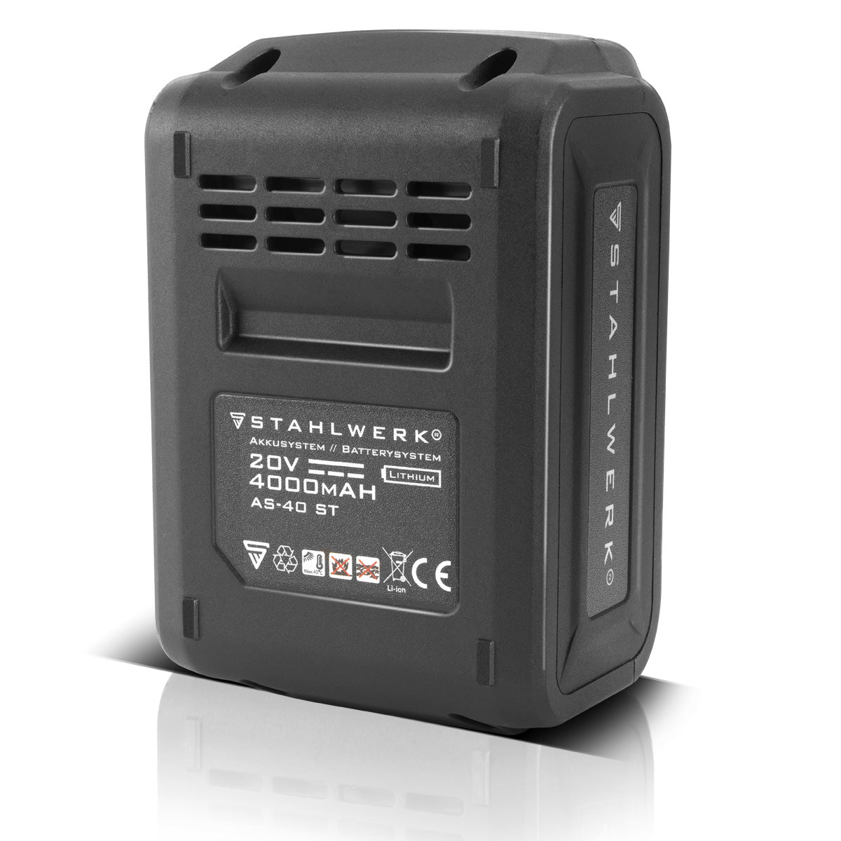 STAHLWERK 20 V Akku 4Ah Li-Ion Ersatzakku passend für Werkzeuge Akkuschrauber Akkubohrer Akkuwinkelschleifer Kapazität 4000 mAh