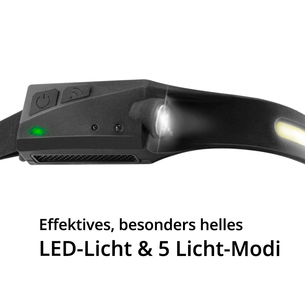 STAHLWERK LED Stirnlampe ALS-350 ST Leistungsstarke Kopfleuchte / Arbeitsleuchte / Stirnleuchte mit integriertem Akku, USB-C-Anschluss, 5 Licht-Modi und Sensor