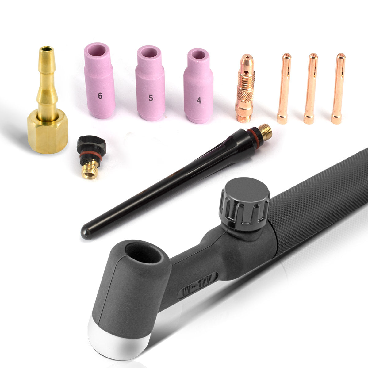 STAHLWERK WP-17V universal lift TIG torch / welding torch with 4 meter hose package and 13 mm mandrel for TIG / ARC welding