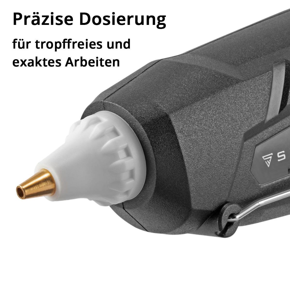 Pistolet à colle chaude STAHLWERK HKP-100DT ST Pistolet à colle professionnel / pistolet à colle chaude / pistolet à colle thermofusible avec clapet anti-retour et 100 watts pour bâtons de colle chaude de 11 mm