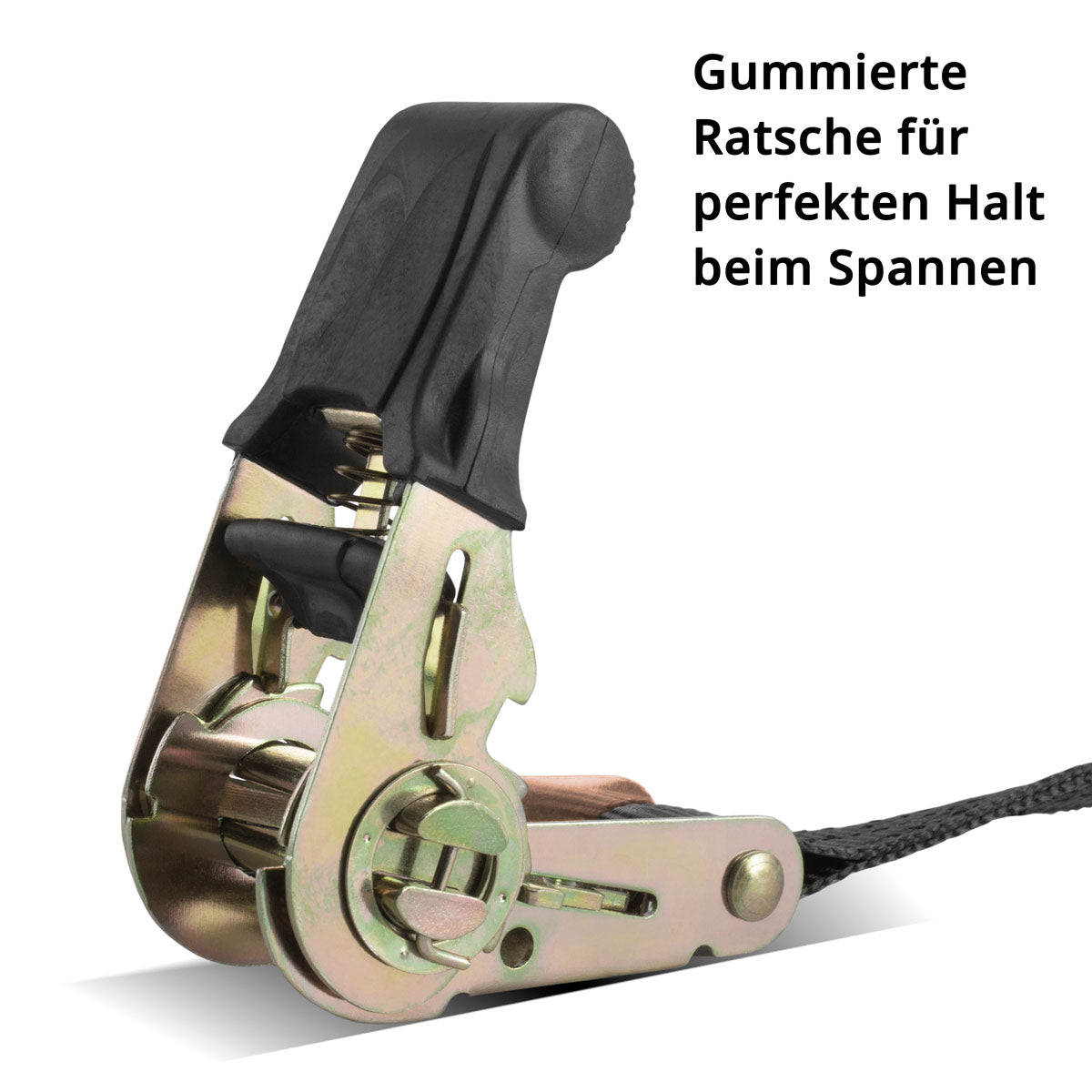 STAHLWERK tension straps with ratchet + hook ZG-800 ST 400 kg tensile load set of 4 / tension strap / lashing strap / ratchet strap with 4.57 m length and a breaking load of 680 kg