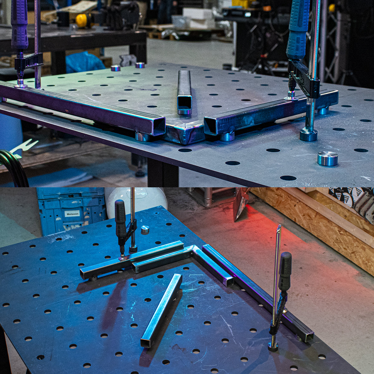 STAHLWERK clamping bolts, socket bolts, clamping aids, clamping elements D16 mm for welding tables and perforated plates, highly resilient and extremely wear-resistant
