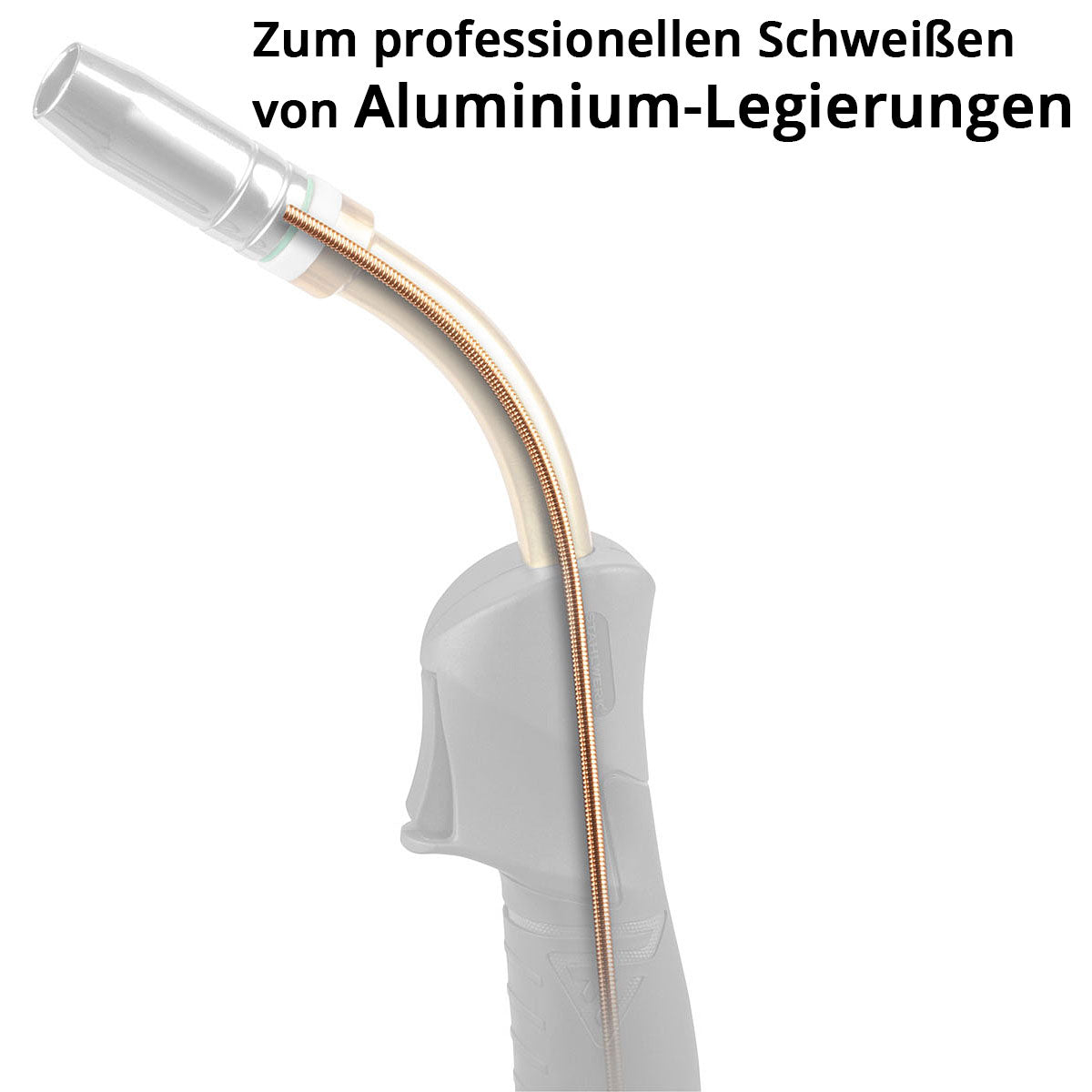 STAHLWERK universal carbon core | Wire guide 5 m for MIG MAG AK15 | MB15 | AK25 | MB25 welding torch hose packages with Euro central connection for professional welding of steel, stainless steel and aluminum alloys