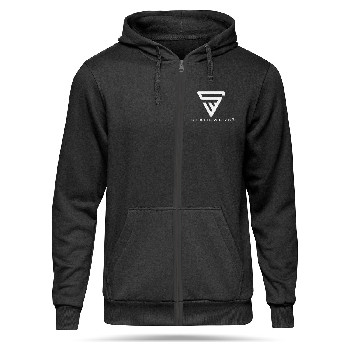 Sudadera con capucha STAHLWERK / M-XXXL / sudadera con capucha / sudadera con capucha / sudadera con cremallera en negro con logo estampado