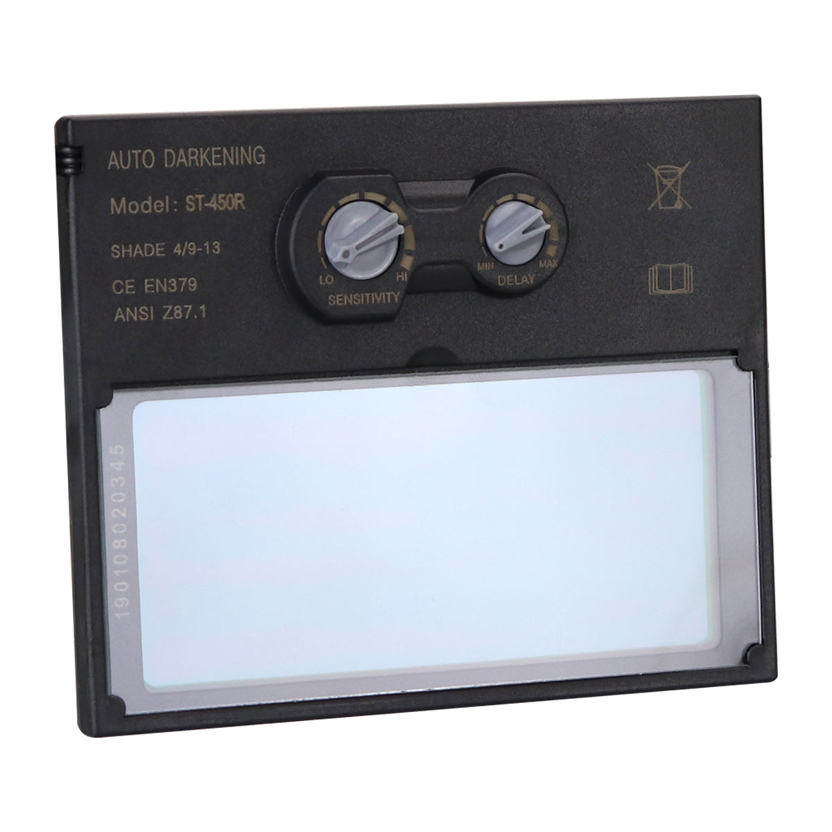 Masque de soudage entièrement automatique STAHLWERK ST-450 R noir mat, obscurcissement entièrement automatique, paramètres réglables, avec 5 lentilles de remplacement