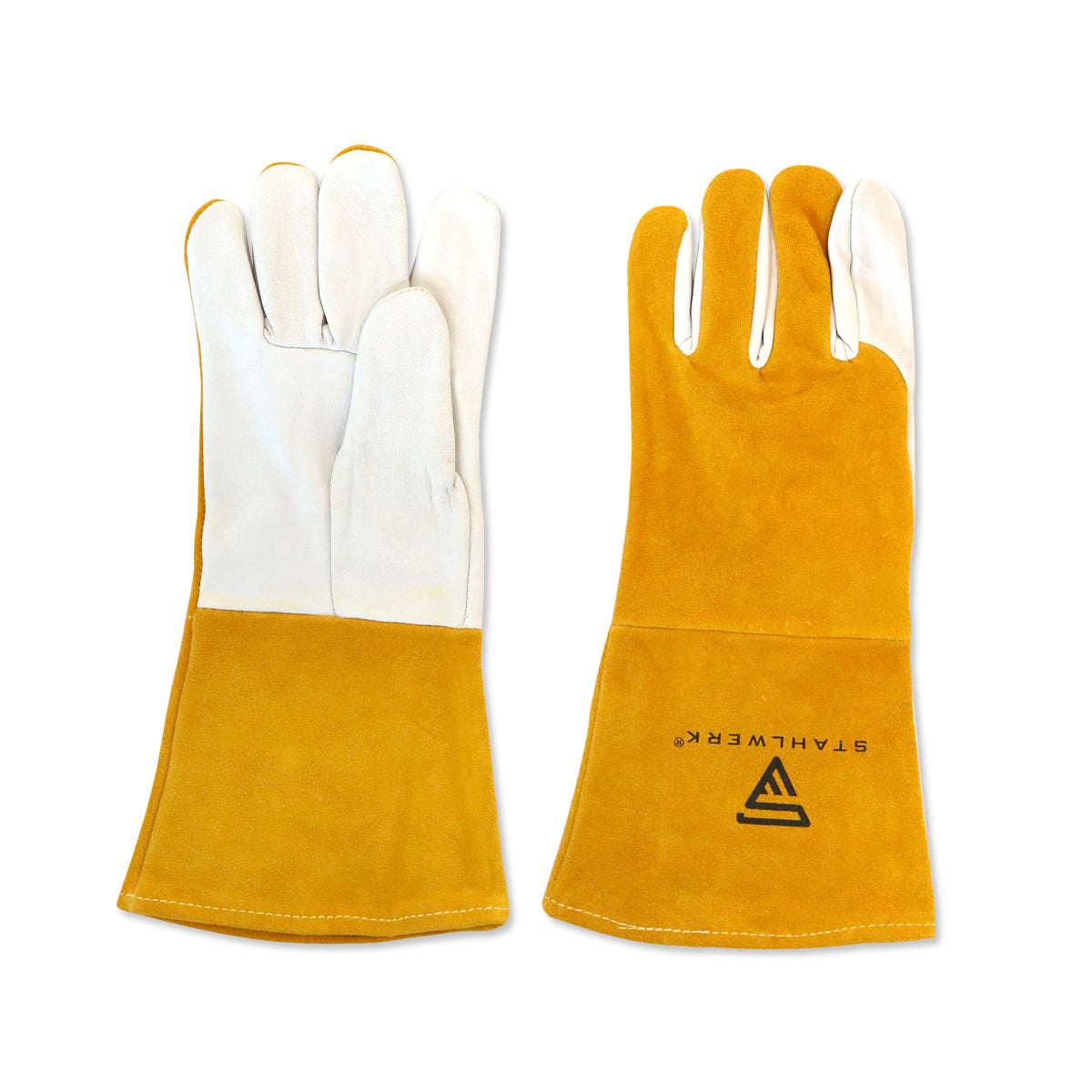 STAHLWERK welding protective clothing set - welding apron + welding gloves + arm splash guard + TIG fingers