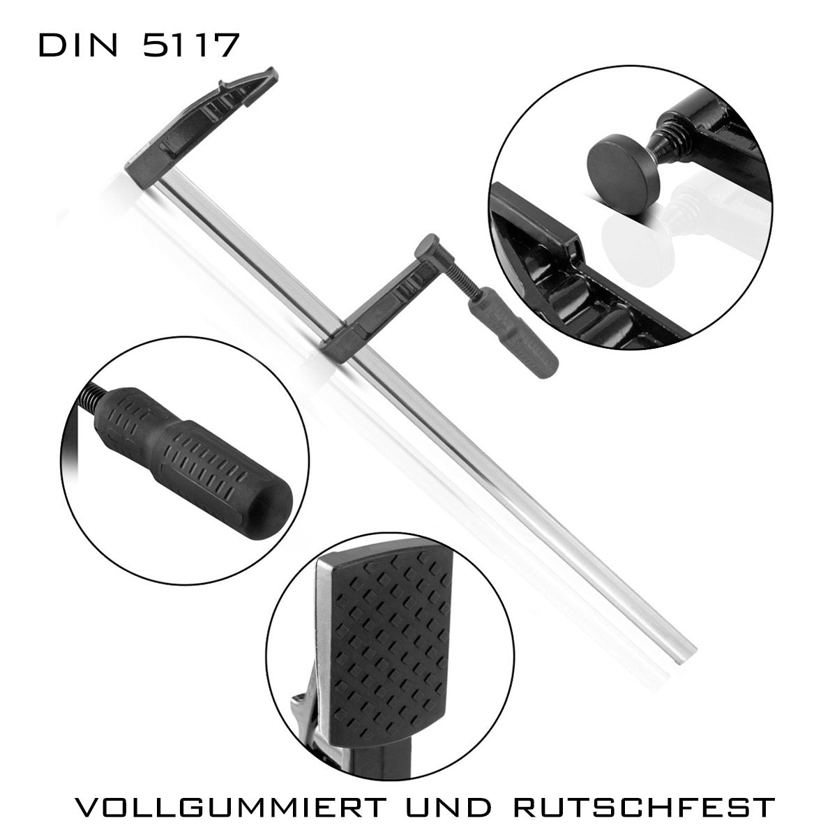 Abrazadera de tornillo STAHLWERK y abrazadera 120 x 800 mm DIN 5117