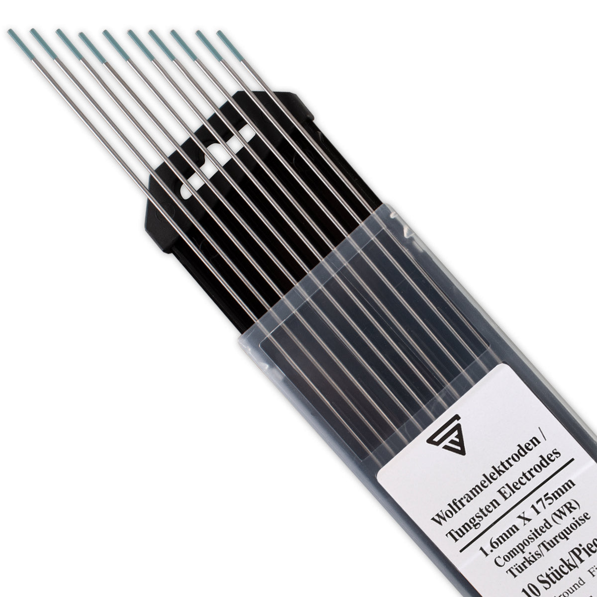 Electrodos de tungsteno / electrodos de soldadura STAHLWERK WR turquesa 1,6 x 175 mm práctico juego de 10