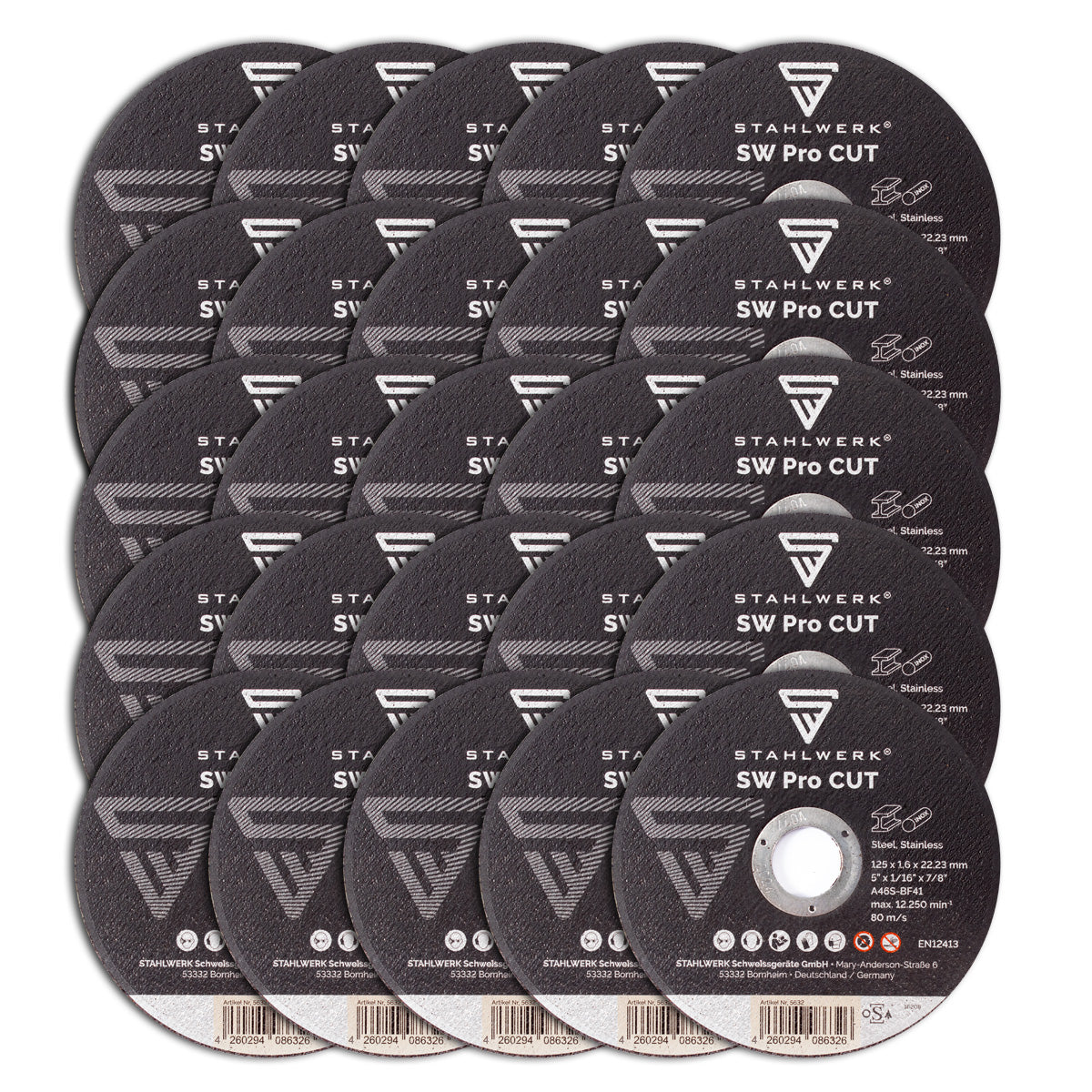 STAHLWERK cutting disc SW Pro Cut Ø 125, set of 25